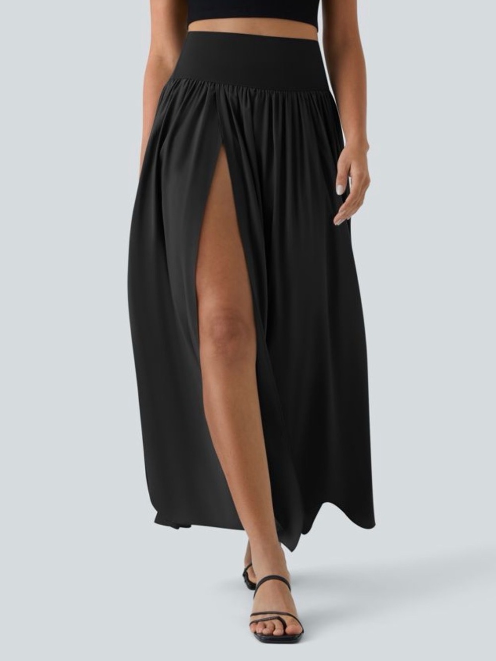 Halara Breezeful High Waisted Split 2-in-1 Flowy Quick Dry Maxi Casual Skirt XL